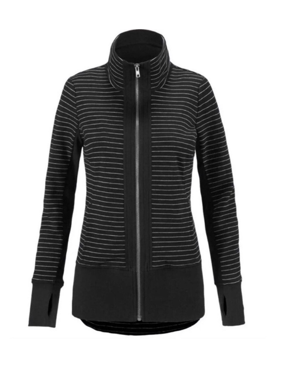 CAbi Sprint Striped Full-Zip Bomber Jacket #3378